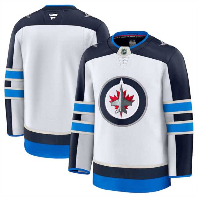 Men%27s Winnipeg Jets Blank White 2024-25 Away Stitched Hockey Jersey Dzhi